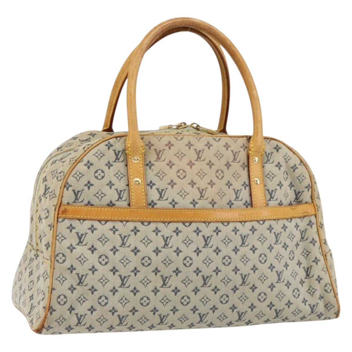 LOUIS VUITTON Monogram Mini Marie Hand Bag Blue M92003 LV Auth th6512