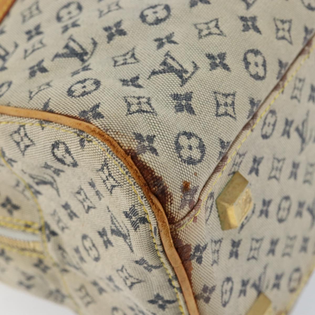 LOUIS VUITTON Monogram Mini Marie Hand Bag Blue M92003 LV Auth th6512