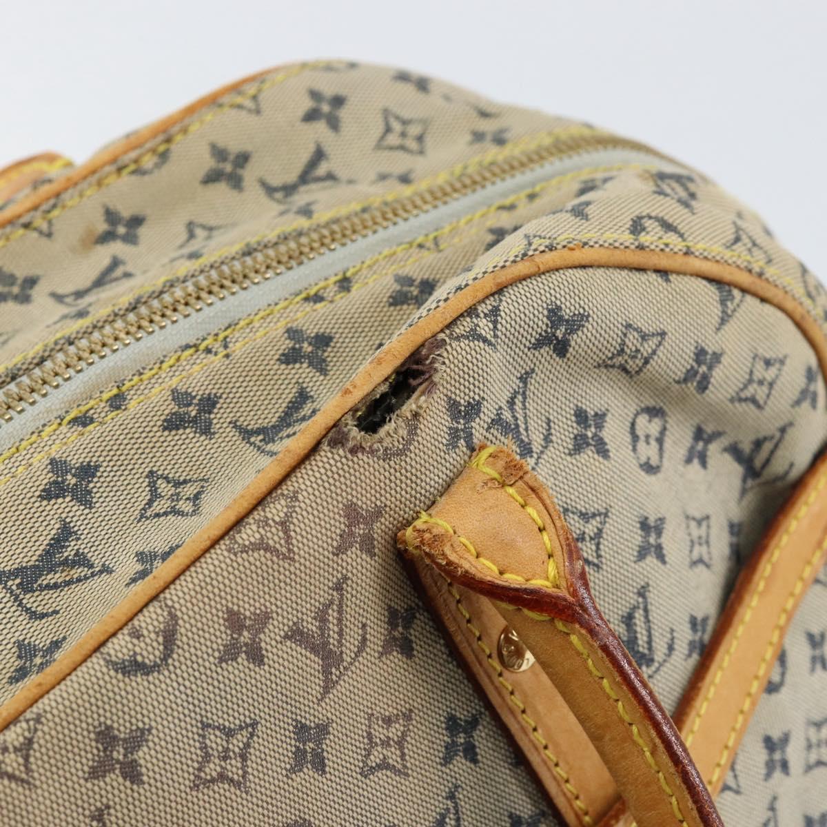 LOUIS VUITTON Monogram Mini Marie Hand Bag Blue M92003 LV Auth th6512