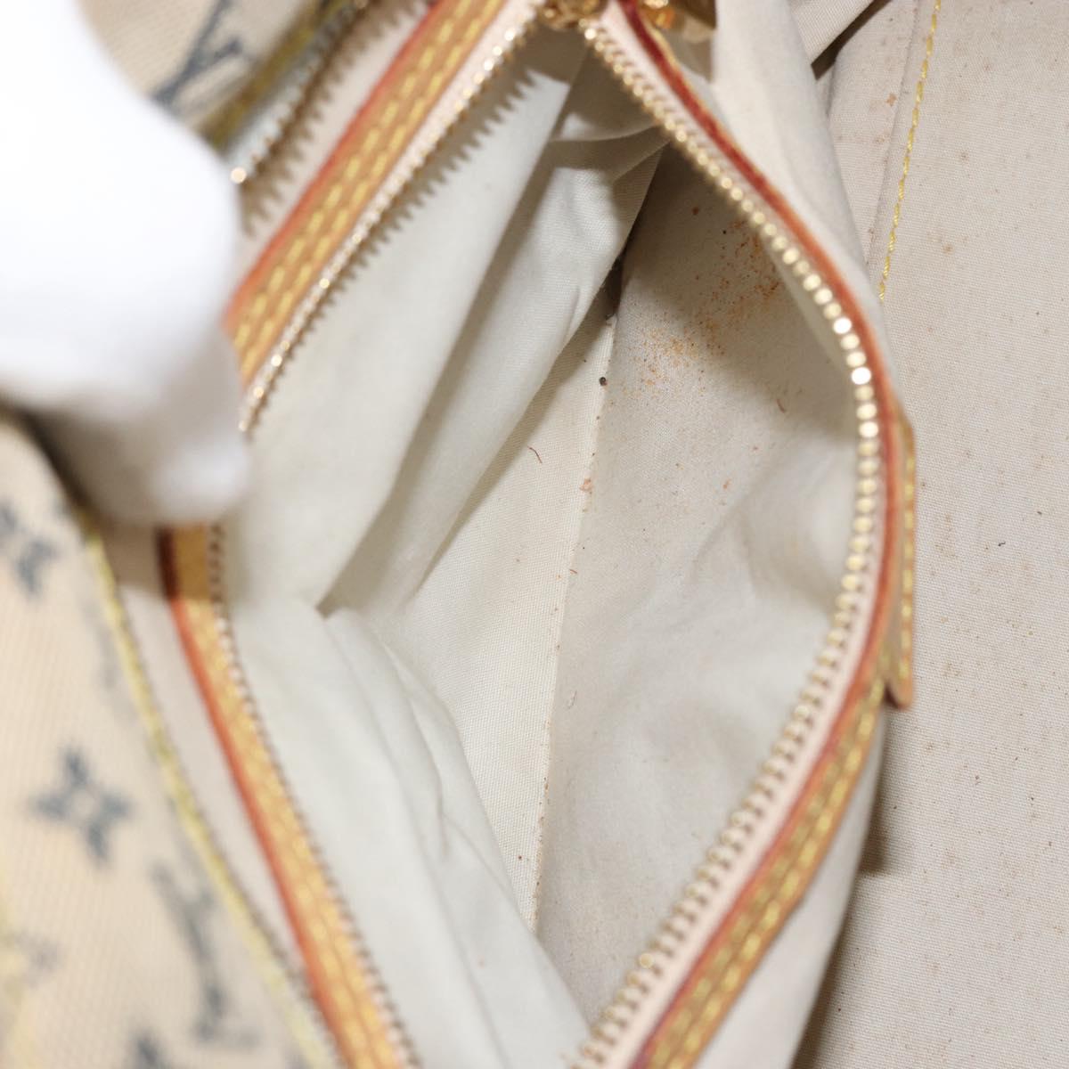 LOUIS VUITTON Monogram Mini Marie Hand Bag Blue M92003 LV Auth th6512