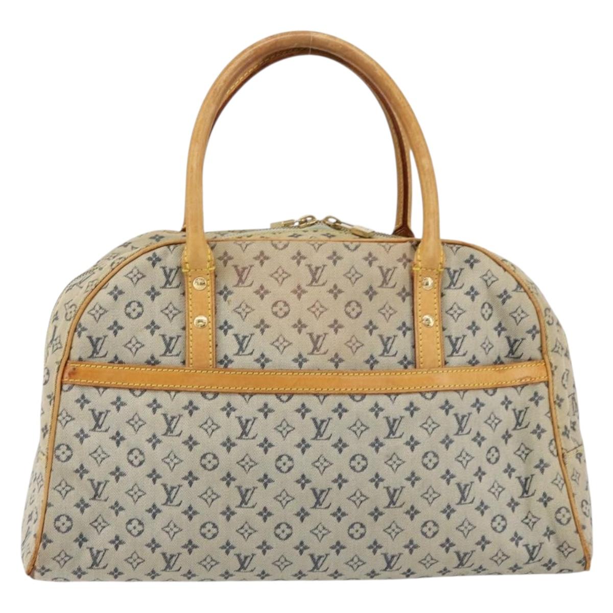 LOUIS VUITTON Monogram Mini Marie Hand Bag Blue M92003 LV Auth th6512