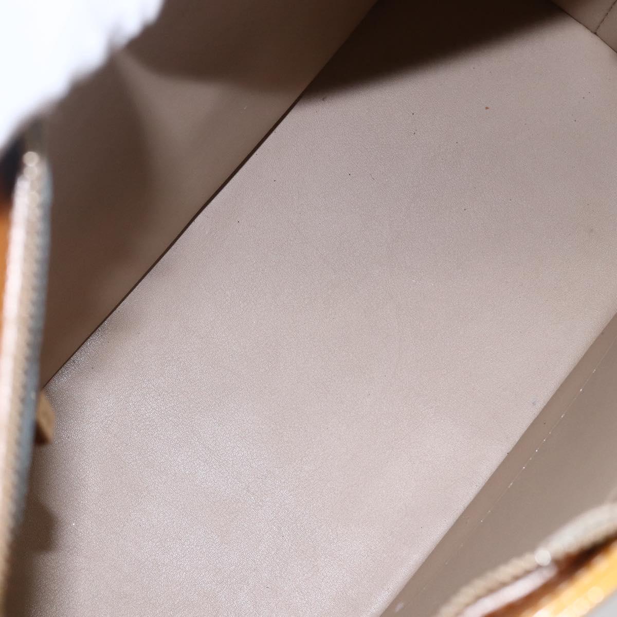 LOUIS VUITTON Monogram Vernis Houston Hand Bag Beige M91004 LV Auth th6513