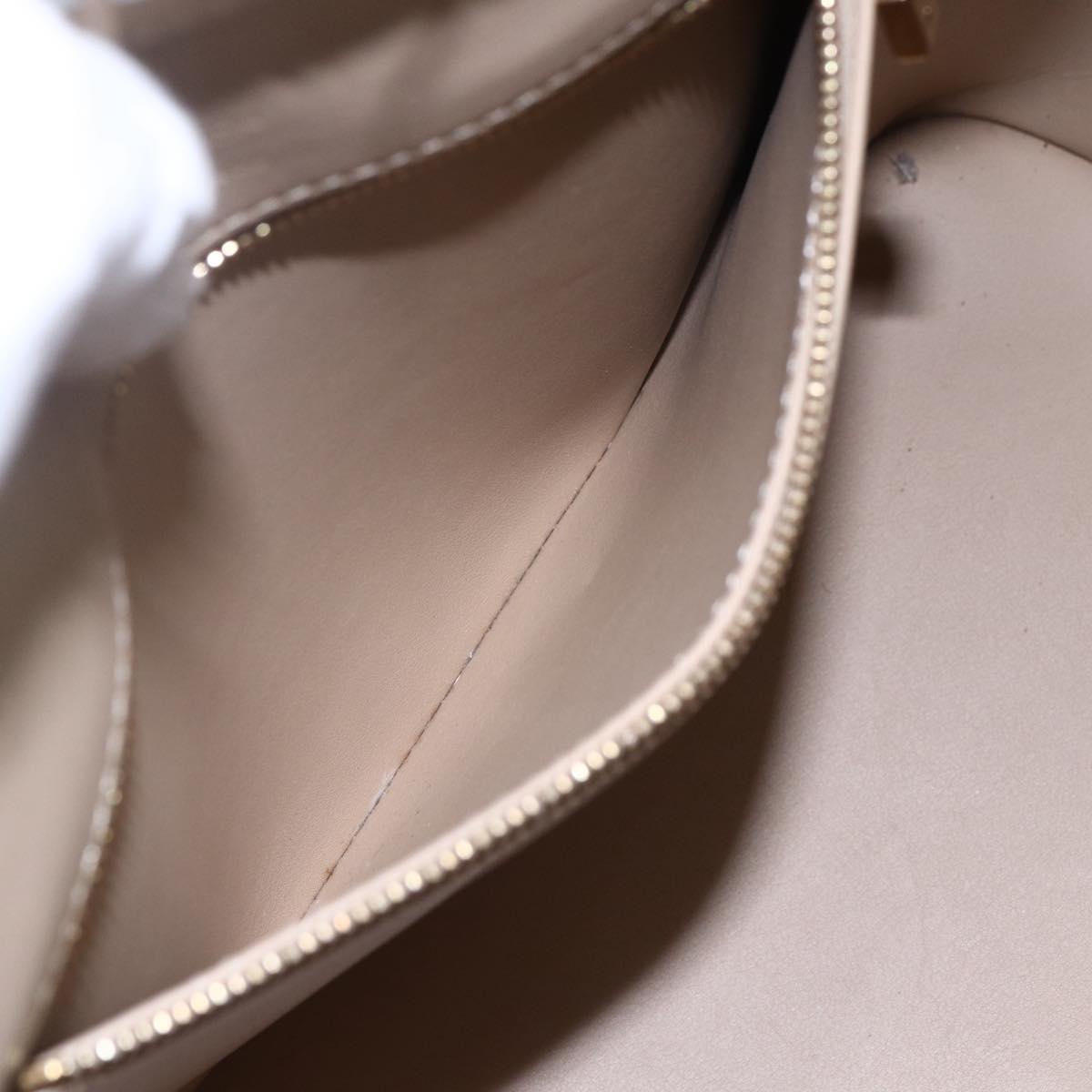 LOUIS VUITTON Monogram Vernis Houston Hand Bag Beige M91004 LV Auth th6513