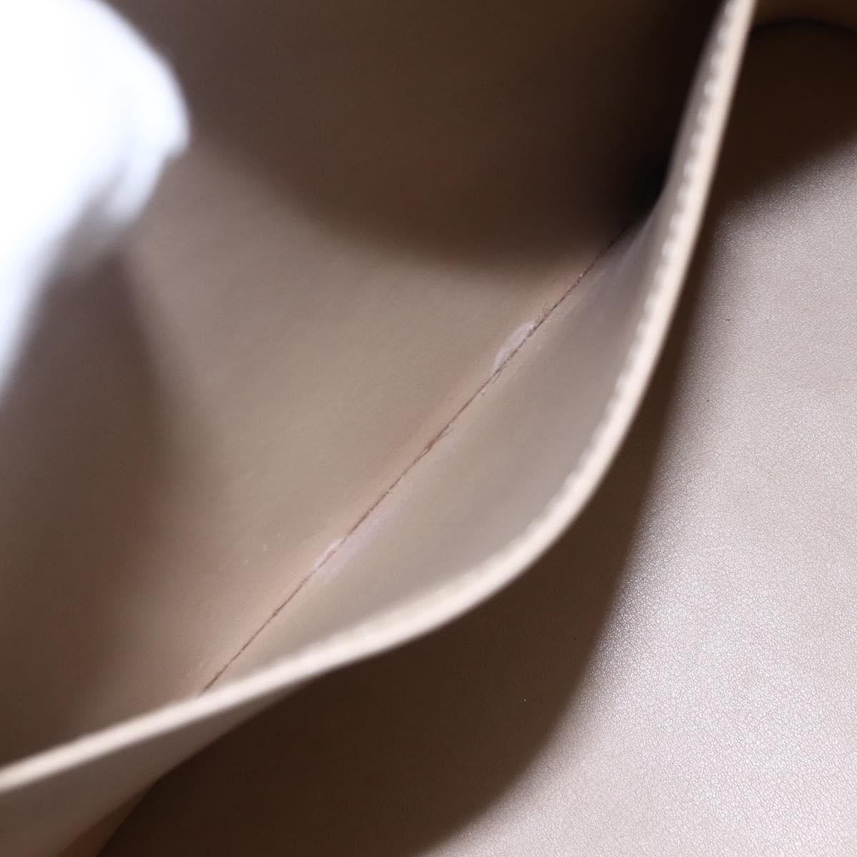 LOUIS VUITTON Monogram Vernis Houston Hand Bag Beige M91004 LV Auth th6513