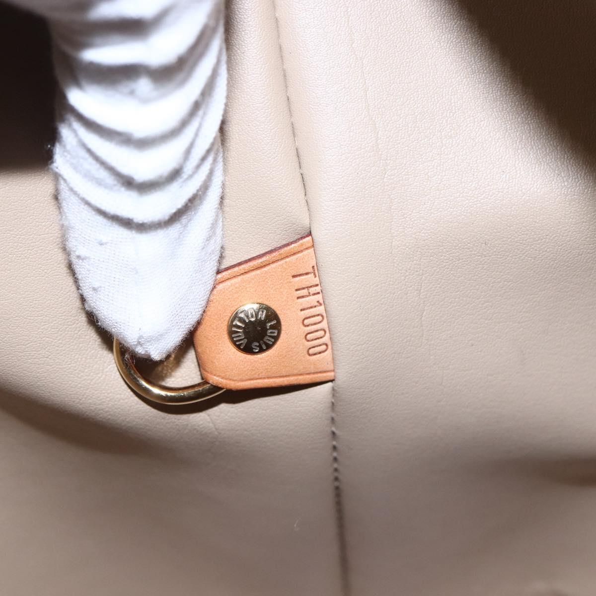 LOUIS VUITTON Monogram Vernis Houston Hand Bag Beige M91004 LV Auth th6513