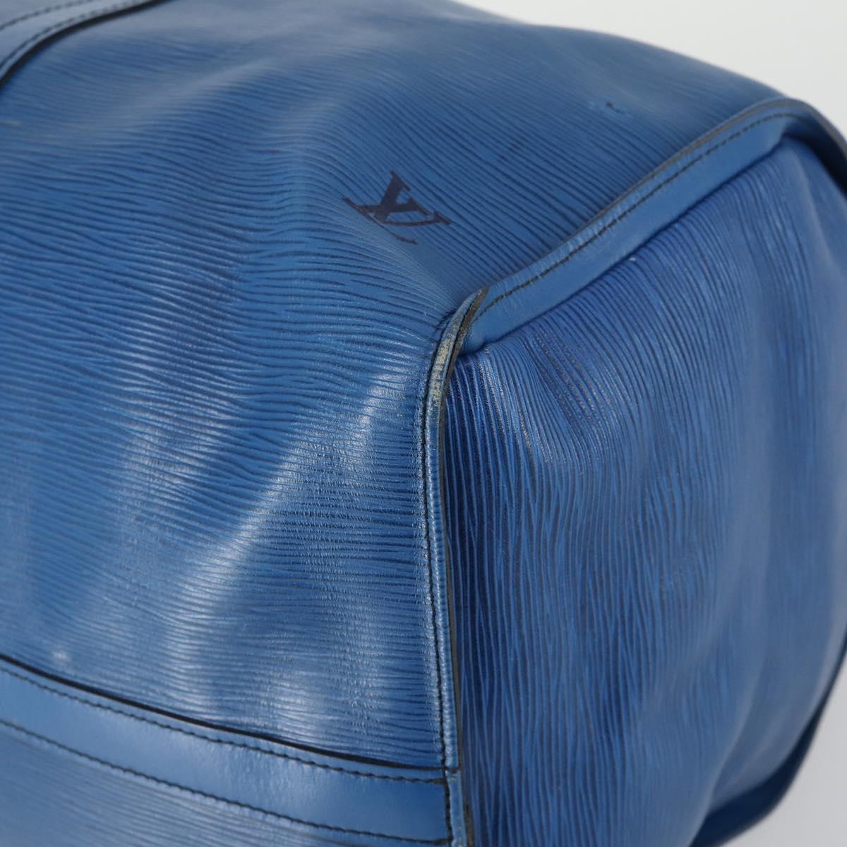 LOUIS VUITTON Epi Keepall 50 Boston Bag Blue M42965 LV Auth th6515
