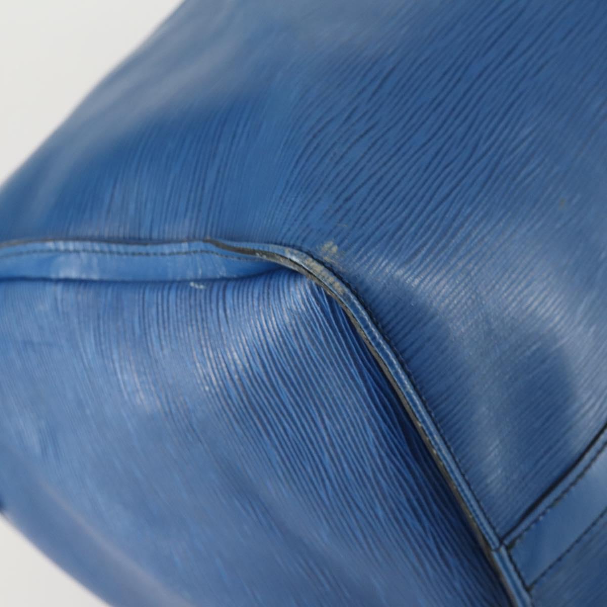 LOUIS VUITTON Epi Keepall 50 Boston Bag Blue M42965 LV Auth th6515