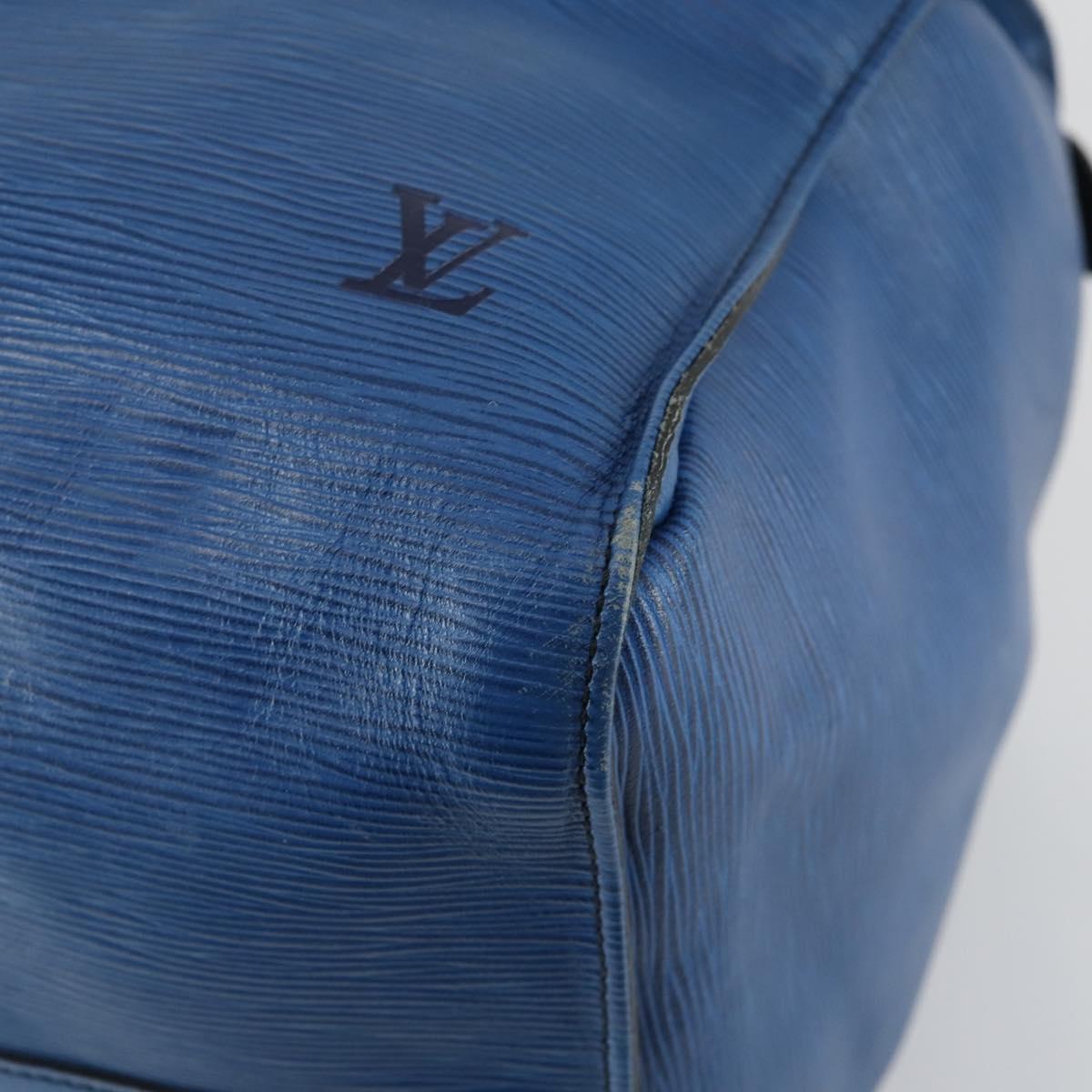 LOUIS VUITTON Epi Keepall 50 Boston Bag Blue M42965 LV Auth th6515