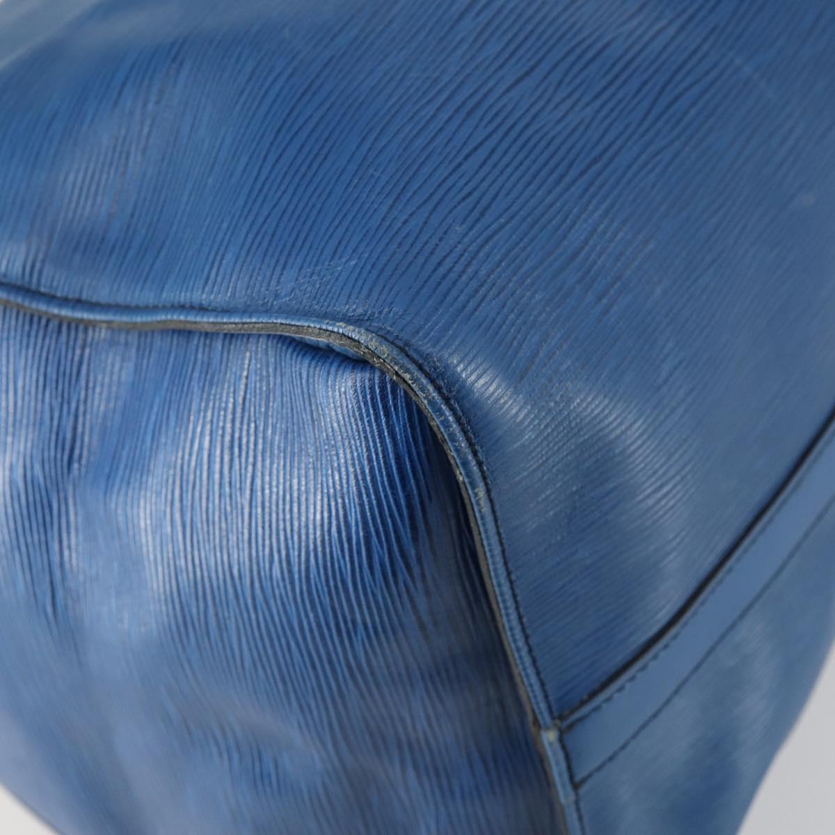 LOUIS VUITTON Epi Keepall 50 Boston Bag Blue M42965 LV Auth th6515