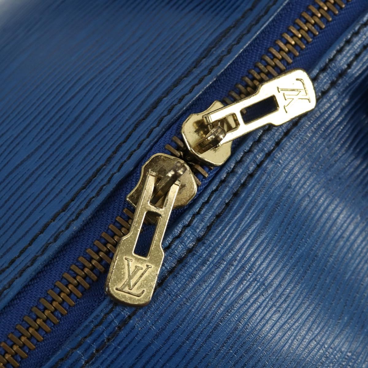 LOUIS VUITTON Epi Keepall 50 Boston Bag Blue M42965 LV Auth th6515
