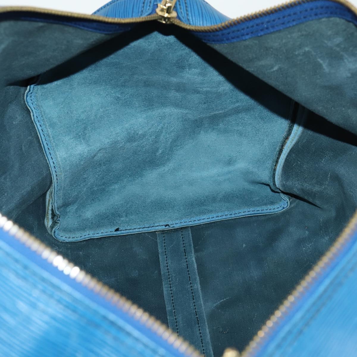 LOUIS VUITTON Epi Keepall 50 Boston Bag Blue M42965 LV Auth th6515