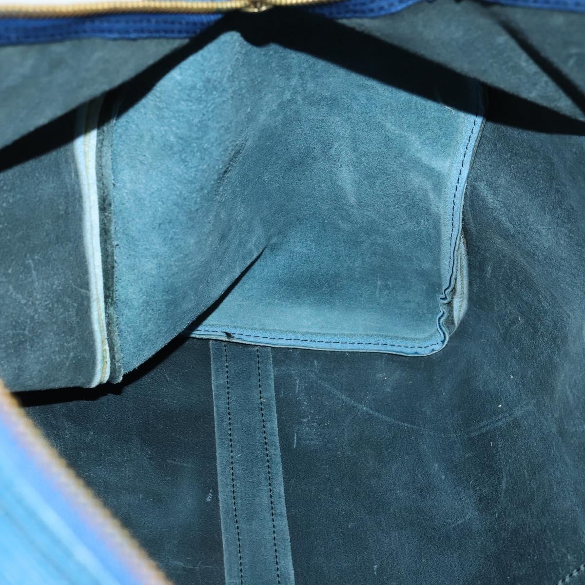 LOUIS VUITTON Epi Keepall 50 Boston Bag Blue M42965 LV Auth th6515