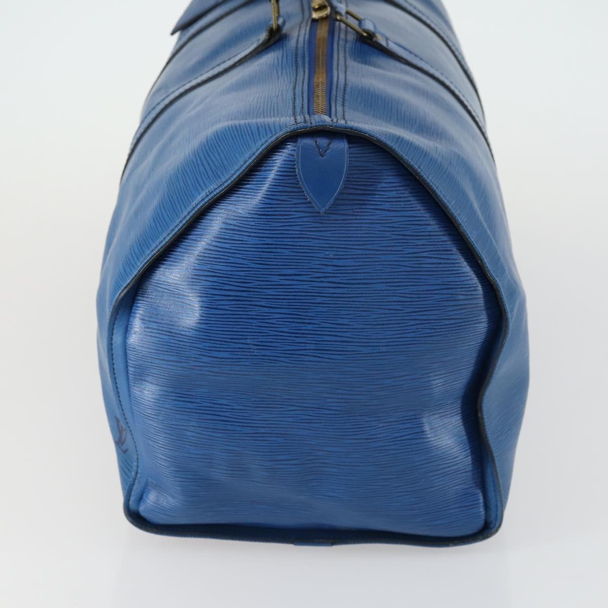 LOUIS VUITTON Epi Keepall 50 Boston Bag Blue M42965 LV Auth th6515