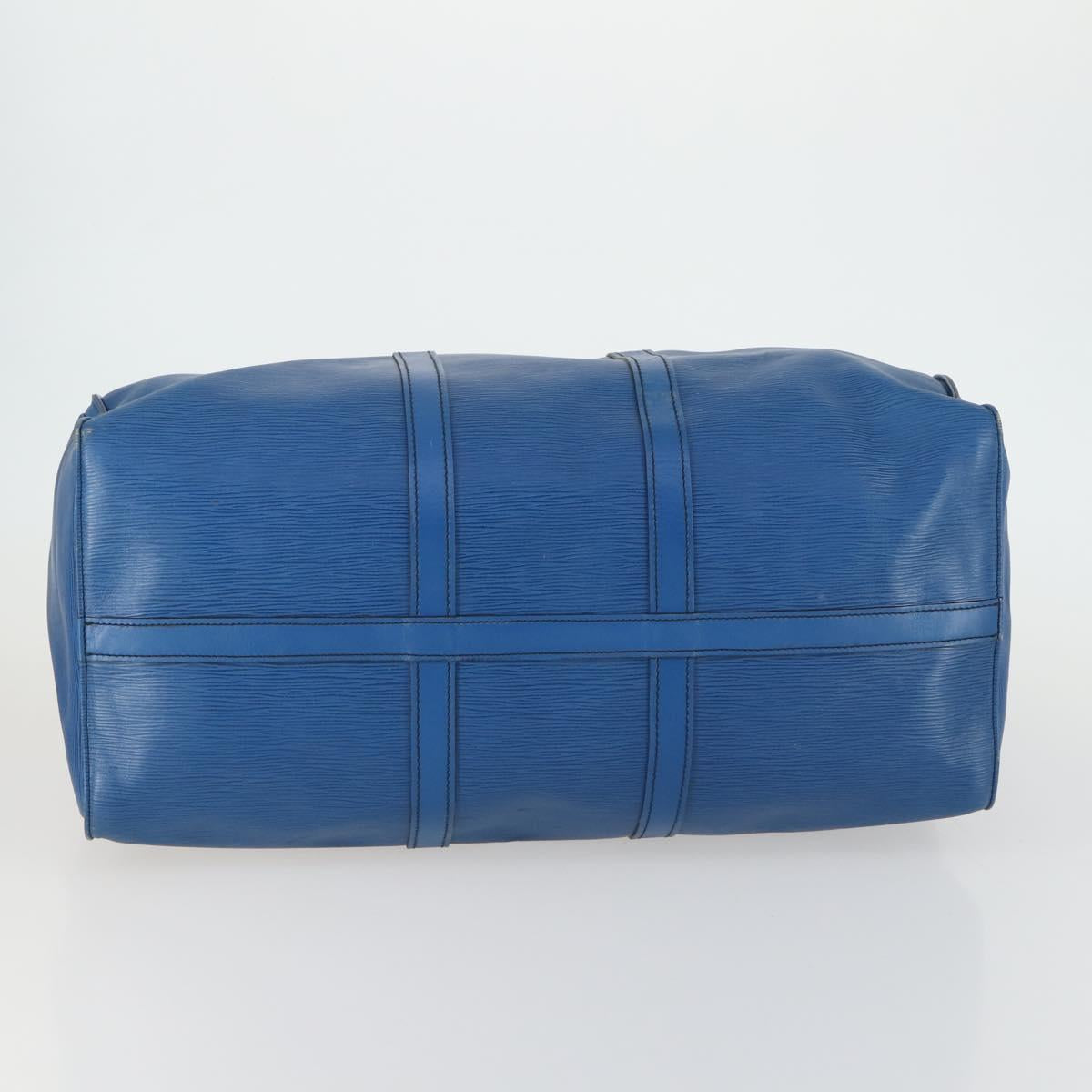 LOUIS VUITTON Epi Keepall 50 Boston Bag Blue M42965 LV Auth th6515