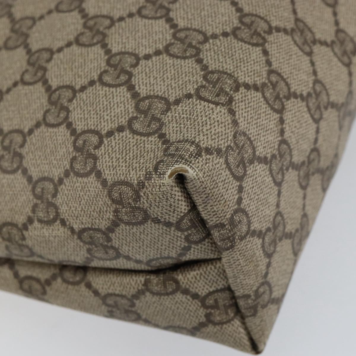 GUCCI GG Supreme Web Sherry Line Tote Bag PVC Beige Red 39 02 003 Auth th6519