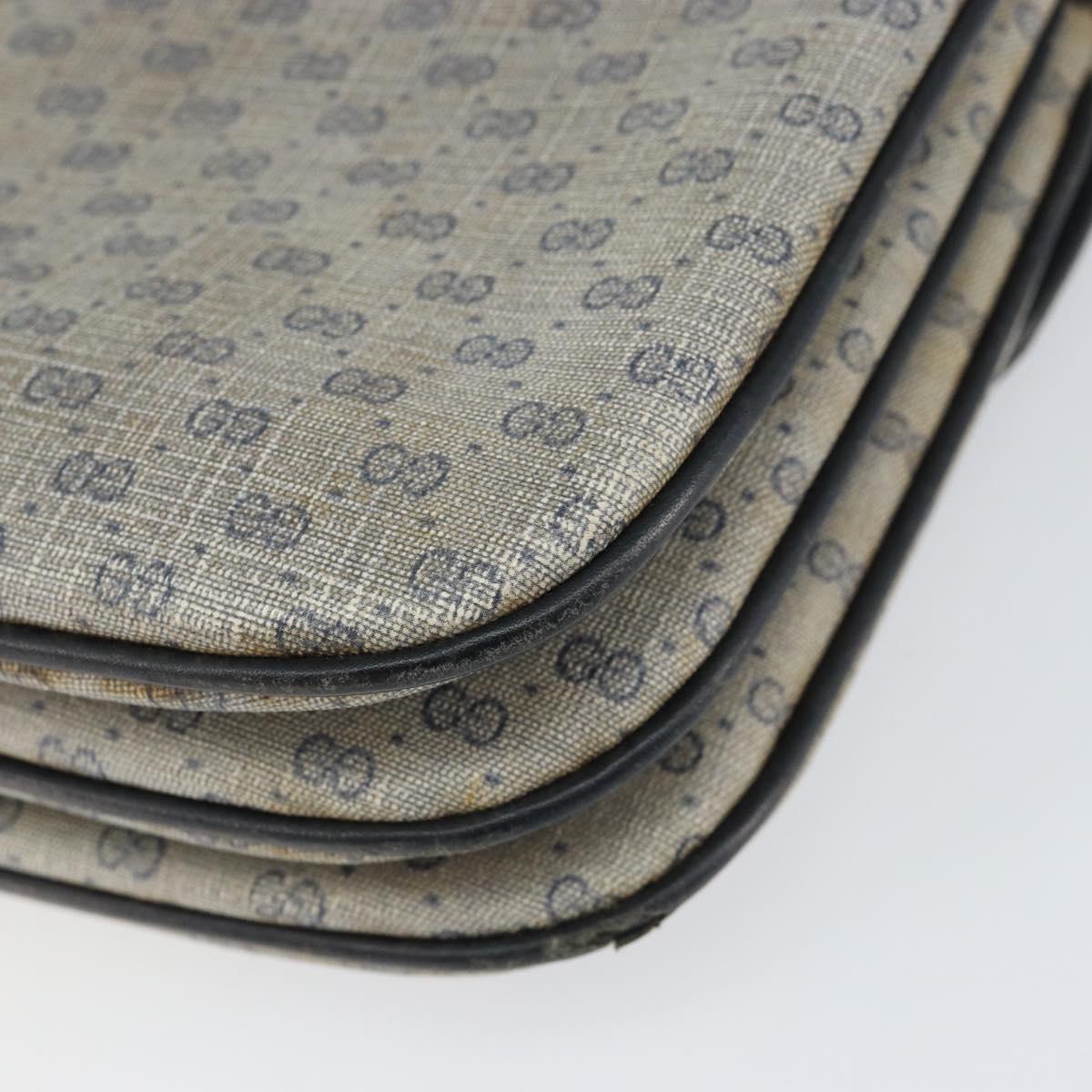 GUCCI Micro GG Supreme Shoulder Bag PVC Navy Gold 004 106 0024 Auth th6521