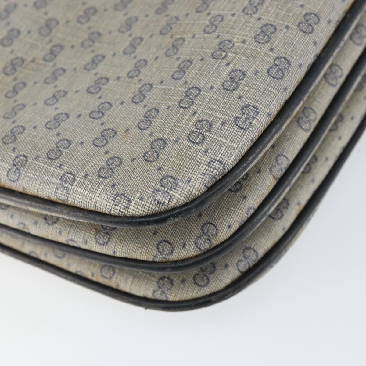 GUCCI Micro GG Supreme Shoulder Bag PVC Navy Gold 004 106 0024 Auth th6521