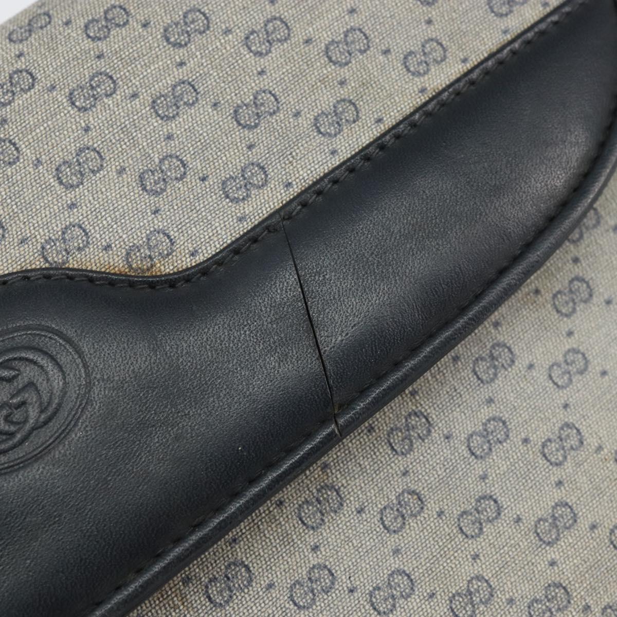 GUCCI Micro GG Supreme Shoulder Bag PVC Navy Gold 004 106 0024 Auth th6521