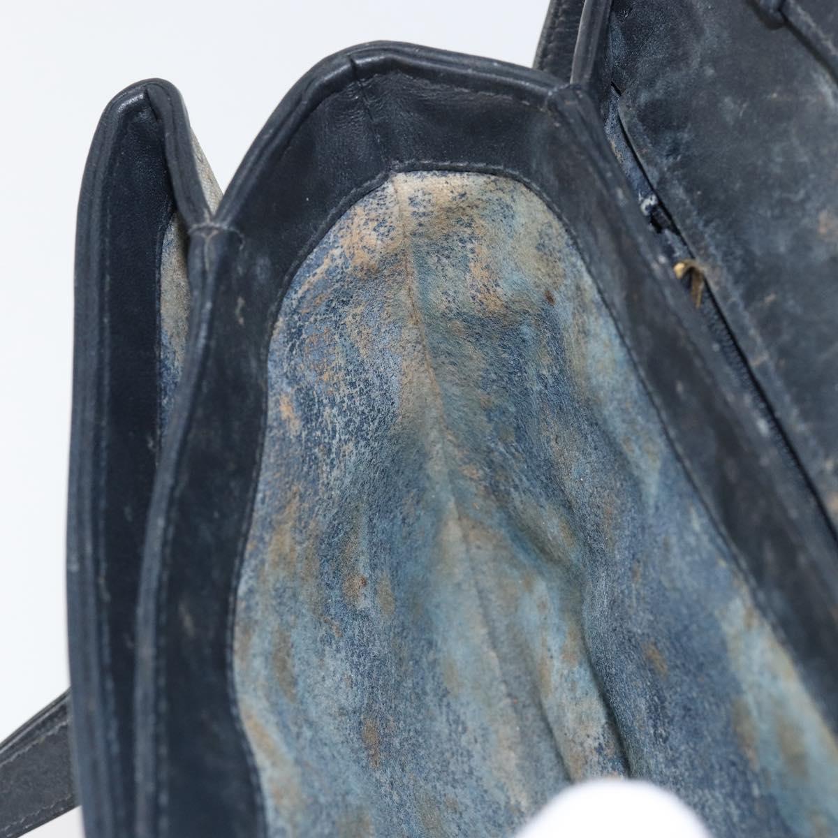 GUCCI Micro GG Supreme Shoulder Bag PVC Navy Gold 004 106 0024 Auth th6521