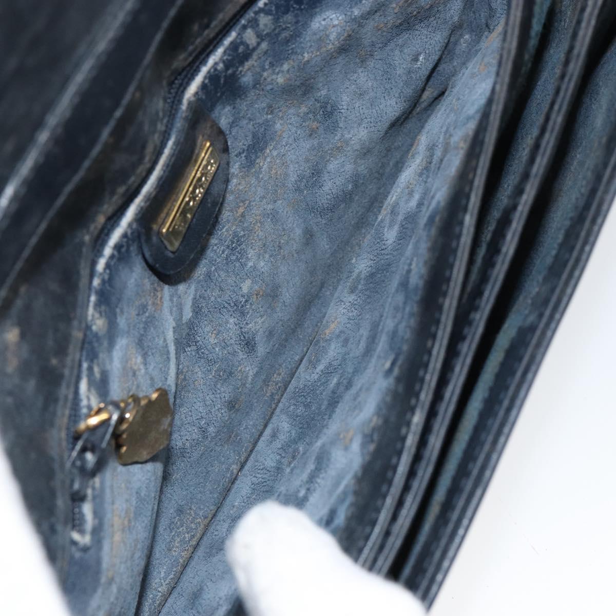 GUCCI Micro GG Supreme Shoulder Bag PVC Navy Gold 004 106 0024 Auth th6521