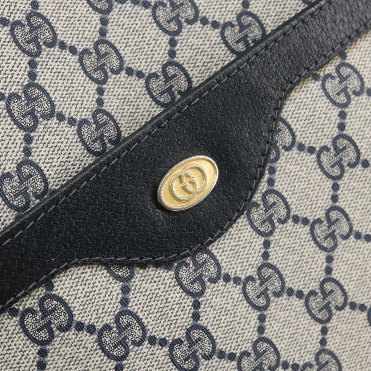 GUCCI GG Supreme Sherry Line Tote Bag PVC Navy Red 002 4487 39 Auth th6526