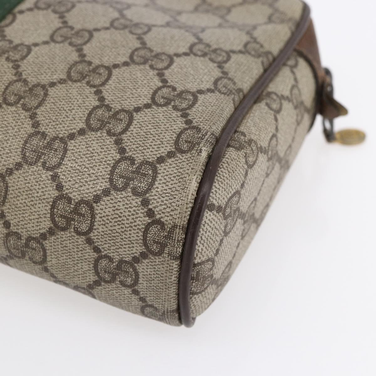 GUCCI GG Supreme Web Sherry Line Bag PVC Beige Red 40 014 3553 Auth th6527