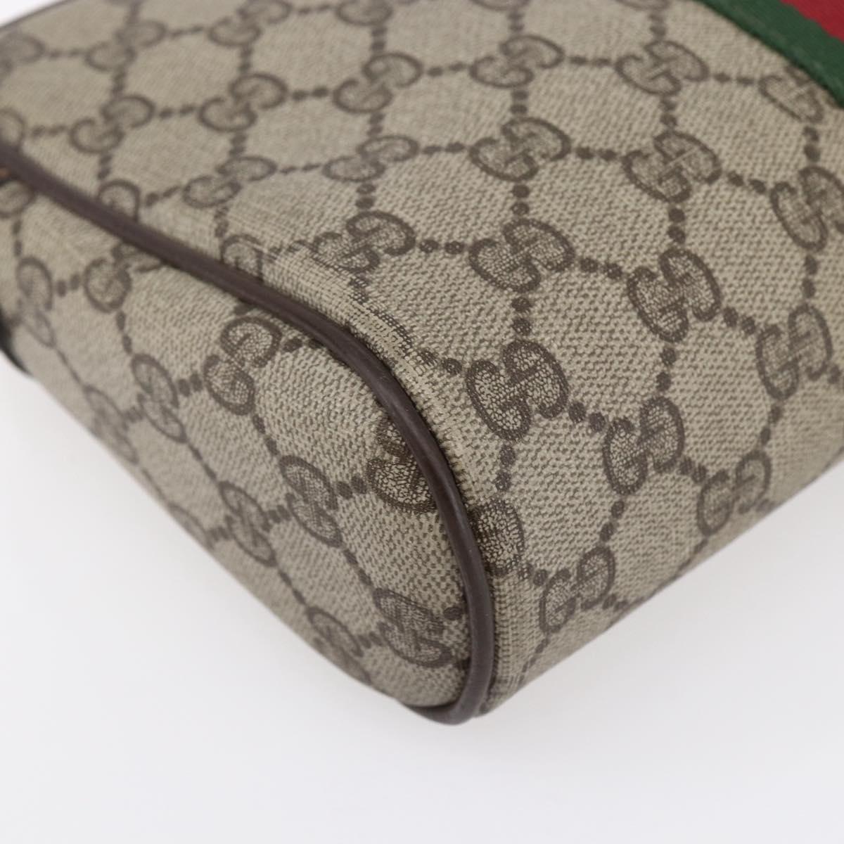 GUCCI GG Supreme Web Sherry Line Bag PVC Beige Red 40 014 3553 Auth th6527