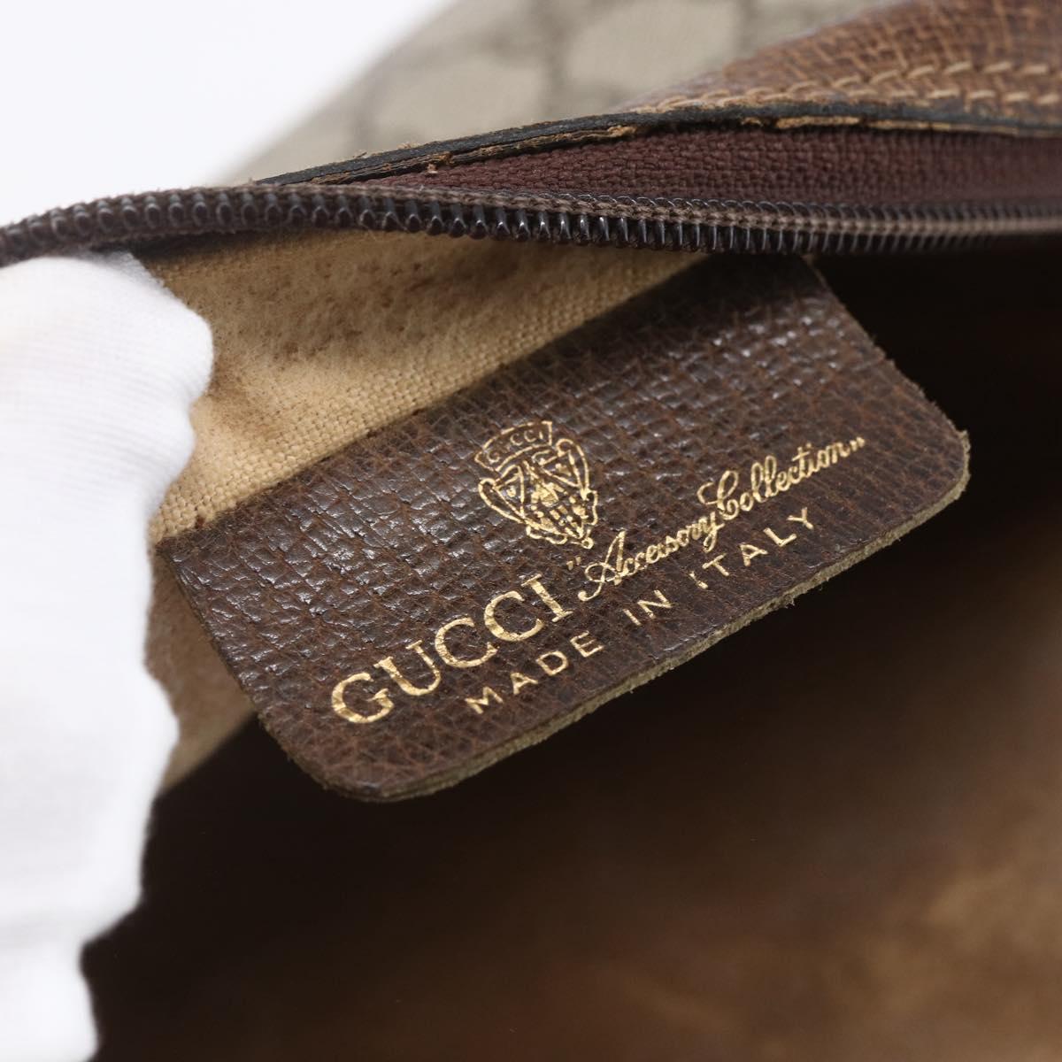 GUCCI GG Supreme Web Sherry Line Bag PVC Beige Red 40 014 3553 Auth th6527