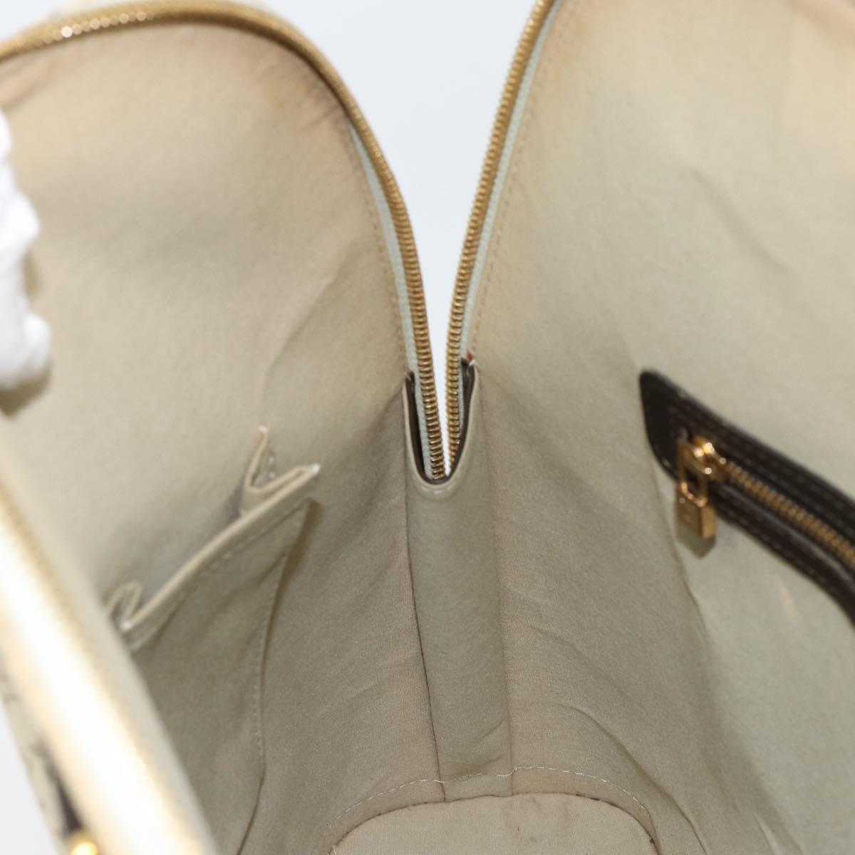 LOUIS VUITTON Monogram Mini Alma Haut Hand Bag Khaki M92203 LV Auth th6528