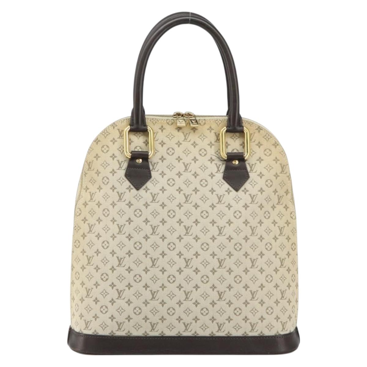 LOUIS VUITTON Monogram Mini Alma Haut Hand Bag Khaki M92203 LV Auth th6528