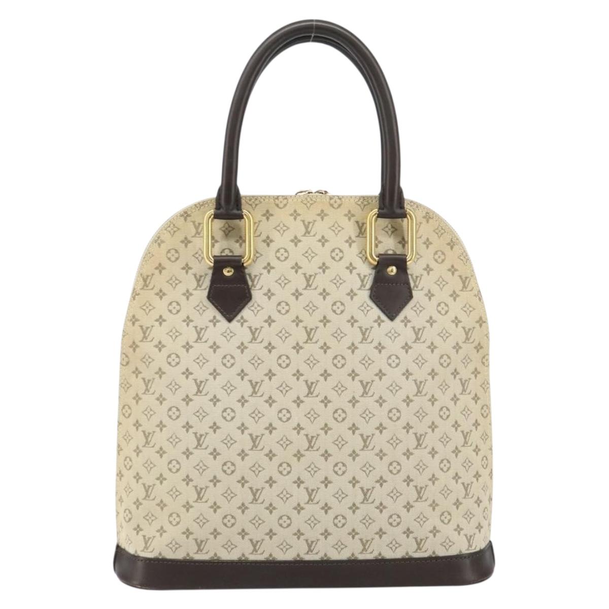 LOUIS VUITTON Monogram Mini Alma Haut Hand Bag Khaki M92203 LV Auth th6528