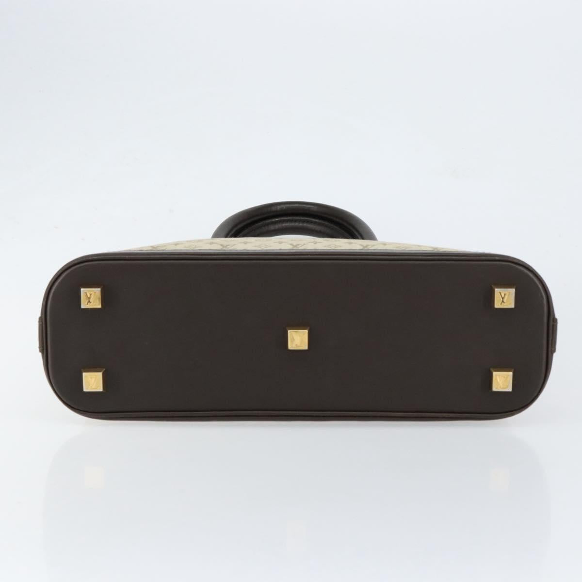 LOUIS VUITTON Monogram Mini Alma Haut Hand Bag Khaki M92203 LV Auth th6528