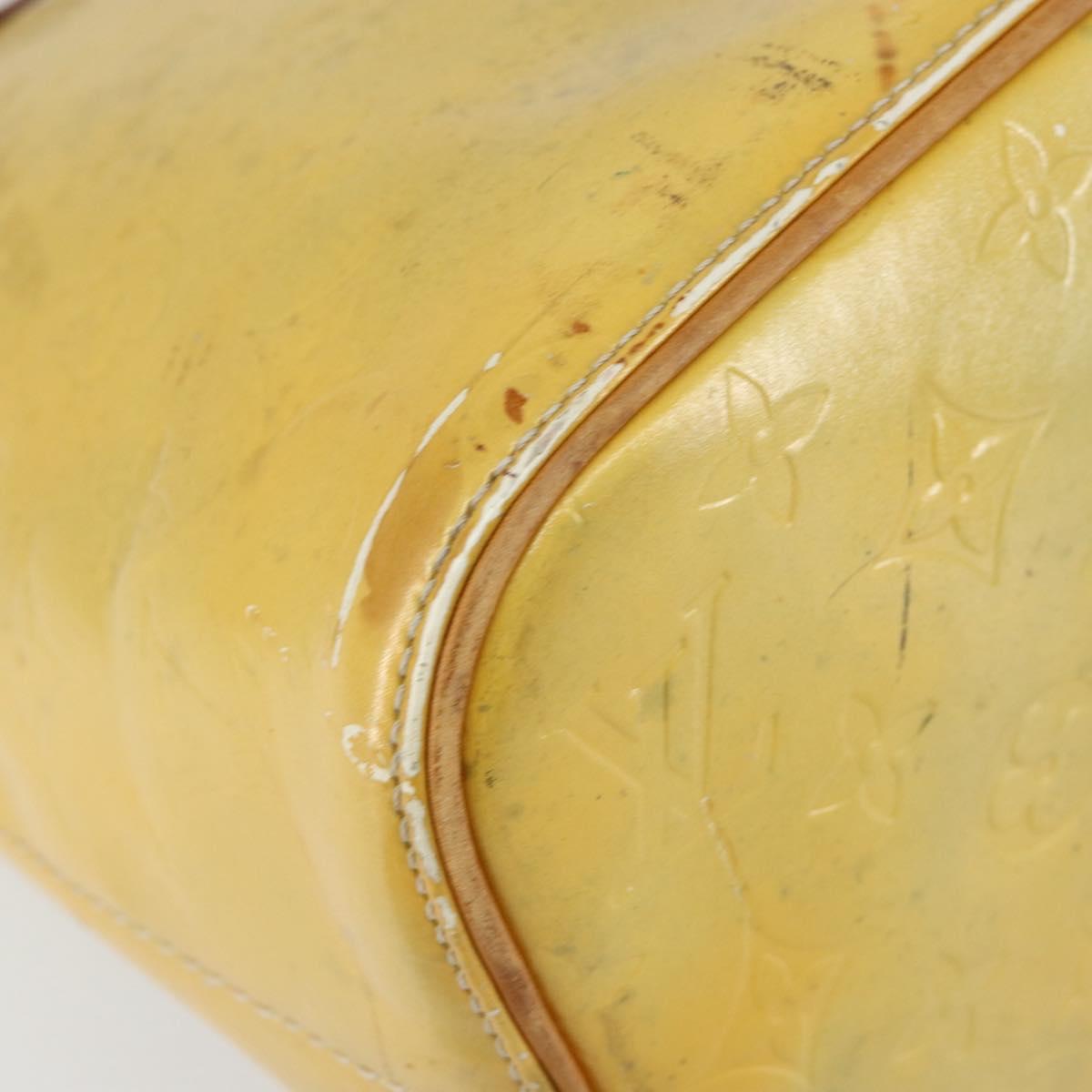 LOUIS VUITTON Monogram Vernis Houston Hand Bag Gris M91053 LV Auth th6529