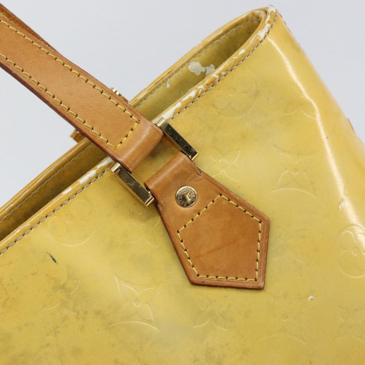 LOUIS VUITTON Monogram Vernis Houston Hand Bag Gris M91053 LV Auth th6529