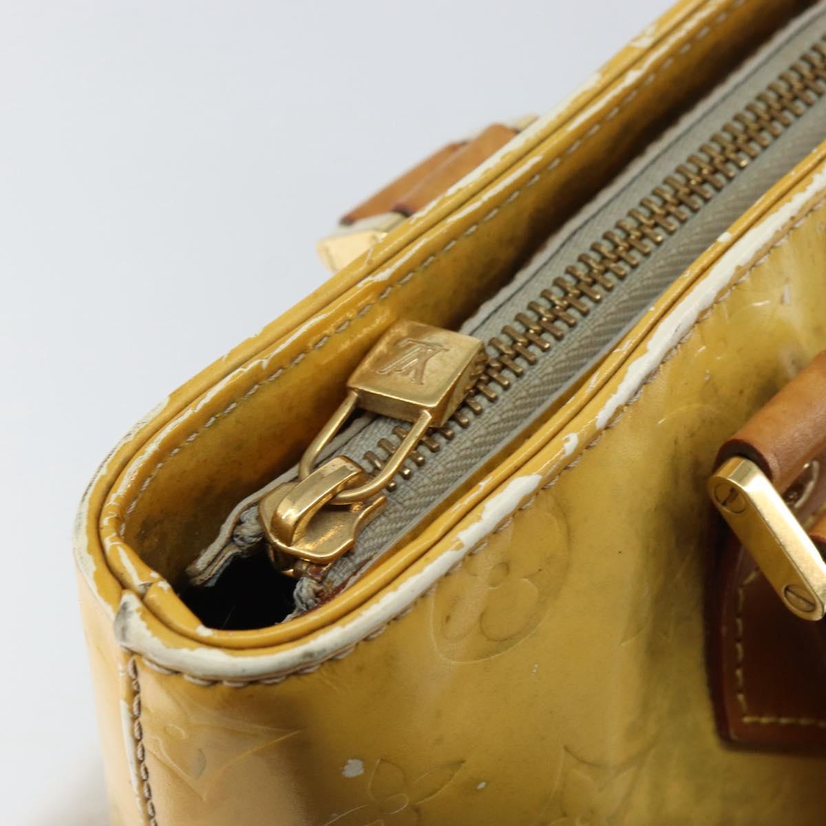 LOUIS VUITTON Monogram Vernis Houston Hand Bag Gris M91053 LV Auth th6529