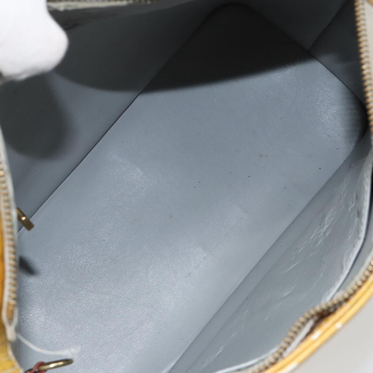 LOUIS VUITTON Monogram Vernis Houston Hand Bag Gris M91053 LV Auth th6529