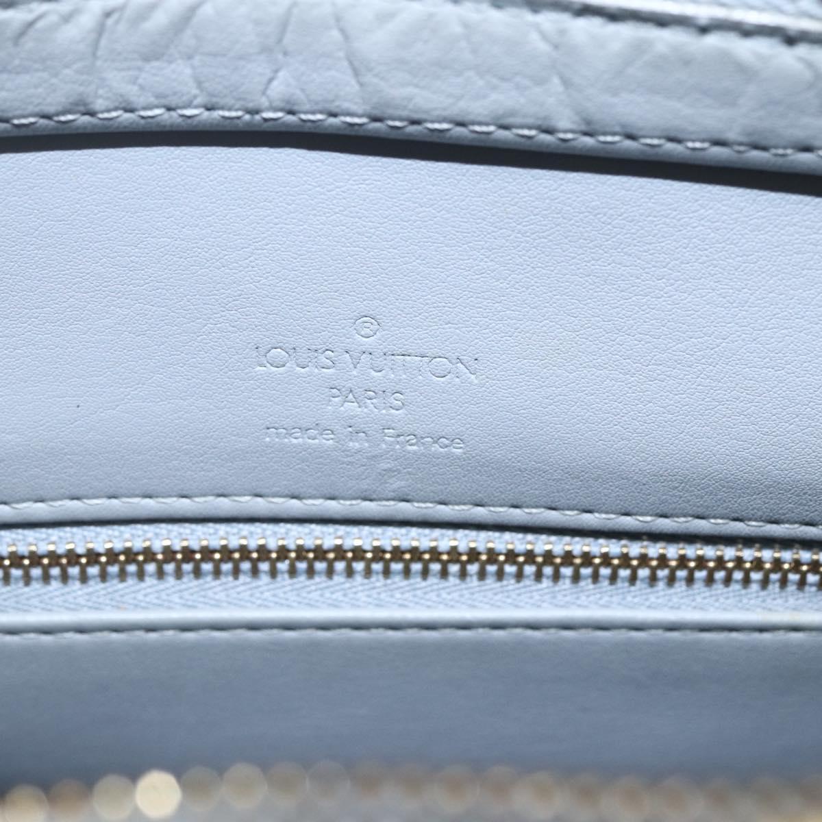LOUIS VUITTON Monogram Vernis Houston Hand Bag Gris M91053 LV Auth th6530