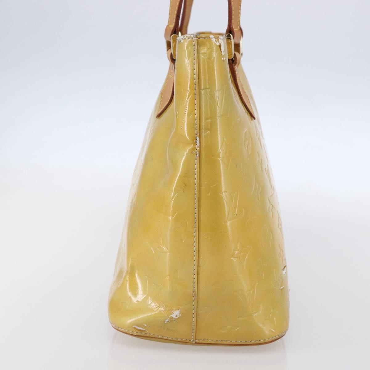 LOUIS VUITTON Monogram Vernis Houston Hand Bag Gris M91053 LV Auth th6530