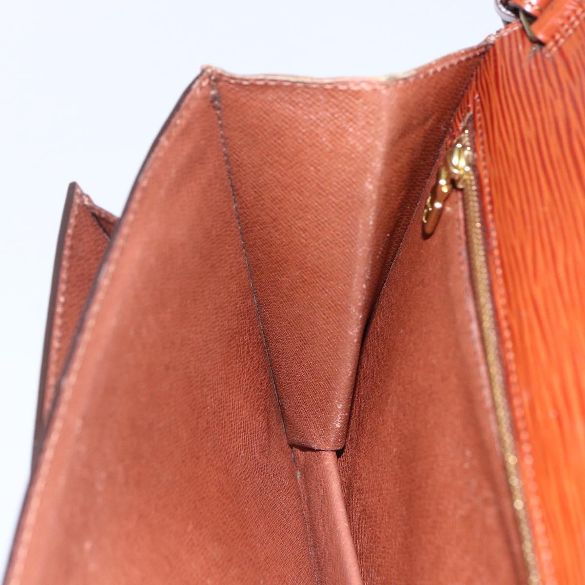 LOUIS VUITTON Epi Serie Dragonne Hand Bag Brown M52618 LV Auth th6531