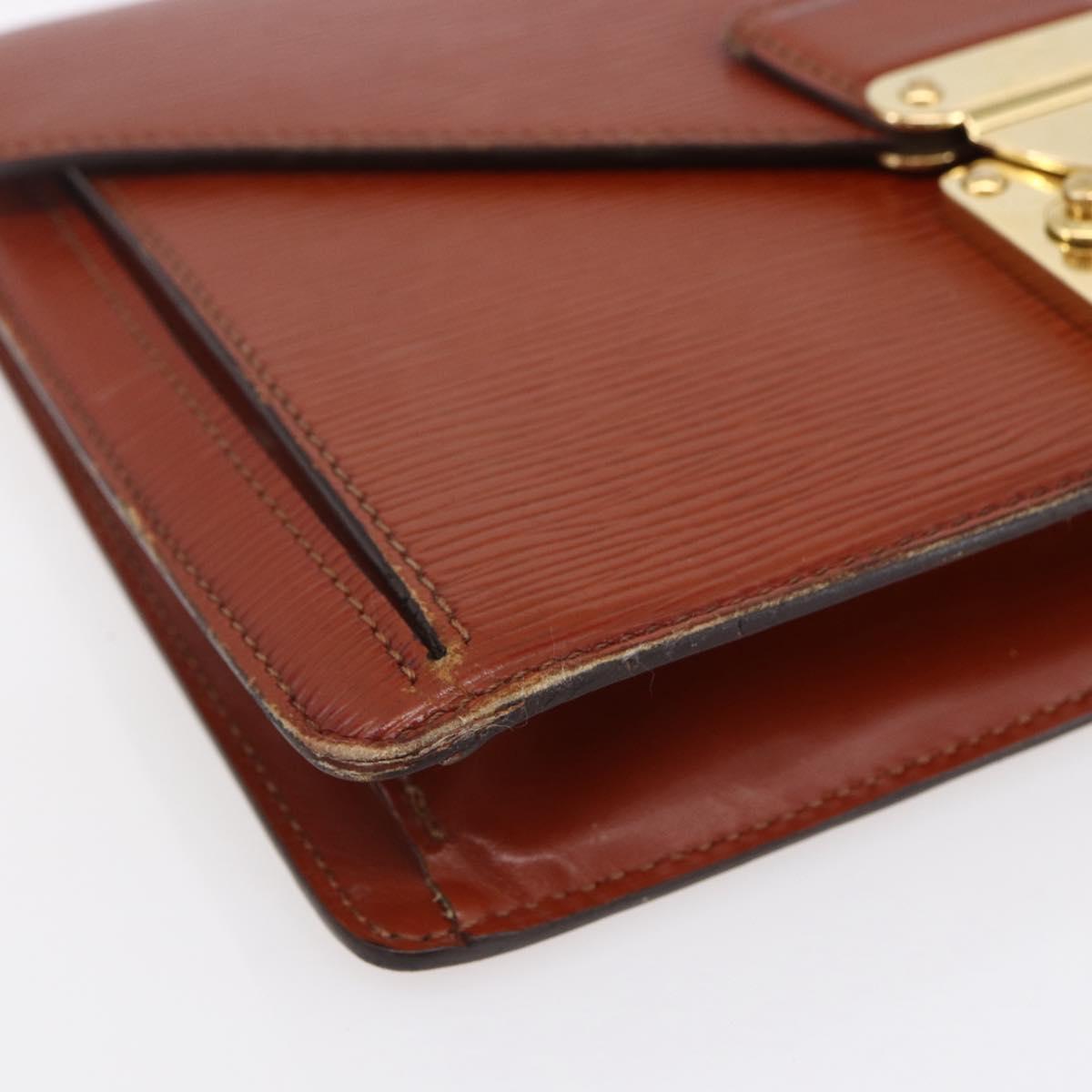 LOUIS VUITTON Epi Serie Dragonne Hand Bag Brown M52618 LV Auth th6531