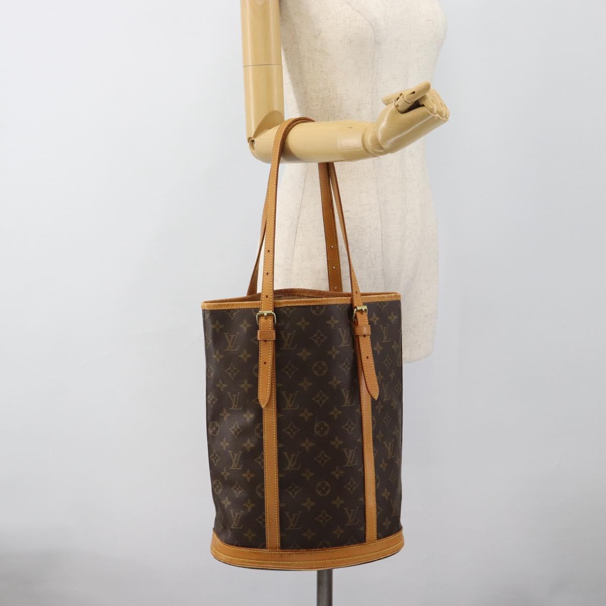LOUIS VUITTON Monogram Bucket GM Shoulder Bag M42236 LV Auth th6535