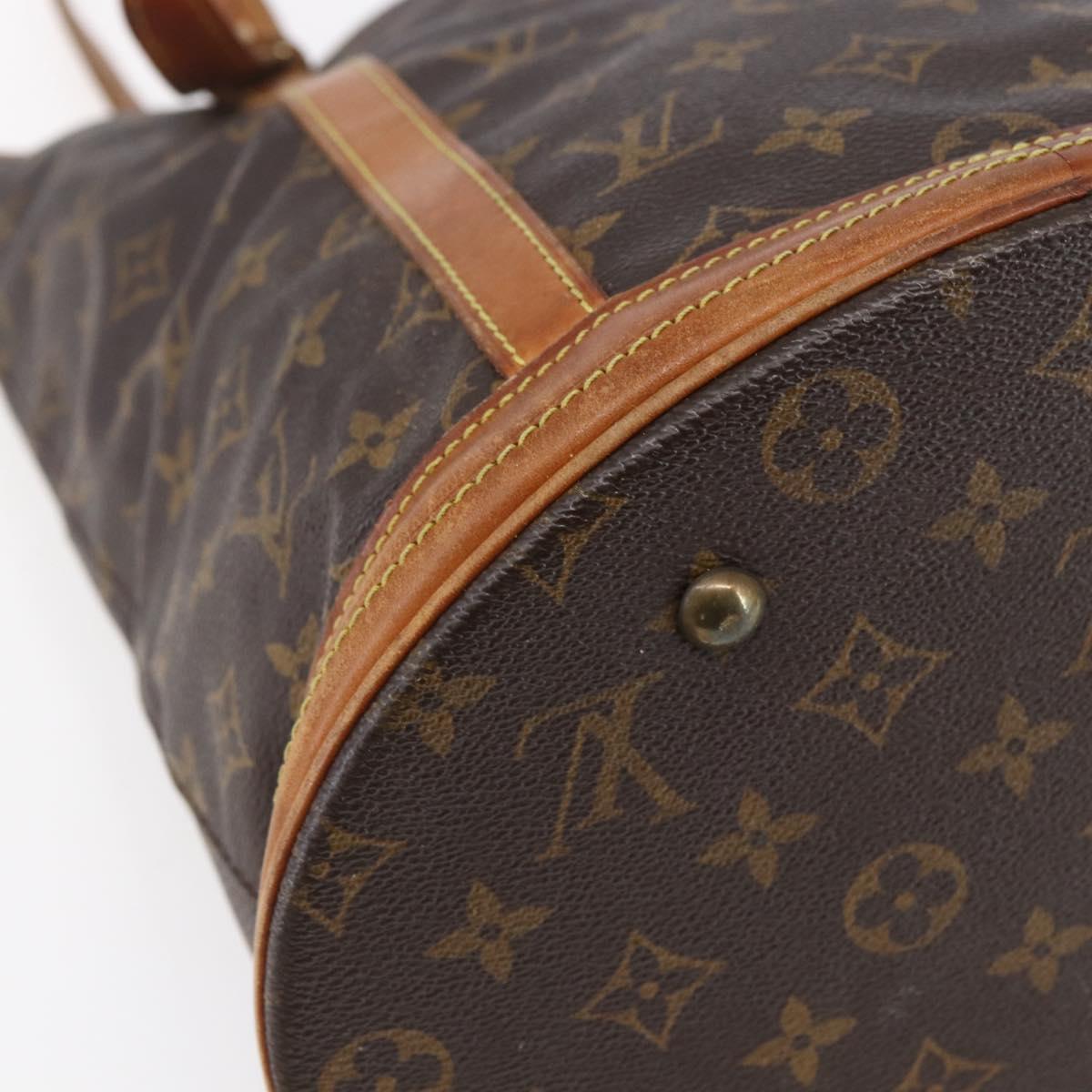 LOUIS VUITTON Monogram Bucket PM Shoulder Bag M42238 LV Auth th6541