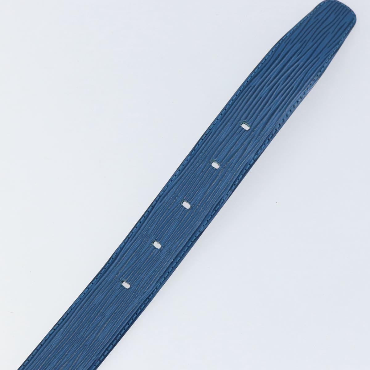 LOUIS VUITTON Epi Ceinture Classic Belt 32.7"" Blue LV Auth th6547