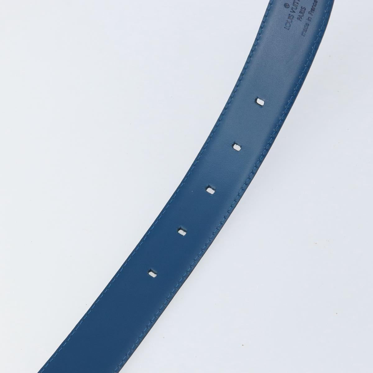 LOUIS VUITTON Epi Ceinture Classic Belt 32.7"" Blue LV Auth th6547