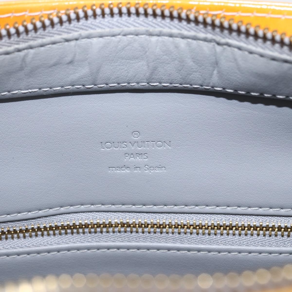 LOUIS VUITTON Monogram Vernis Houston Hand Bag Gris M91053 LV Auth th6551