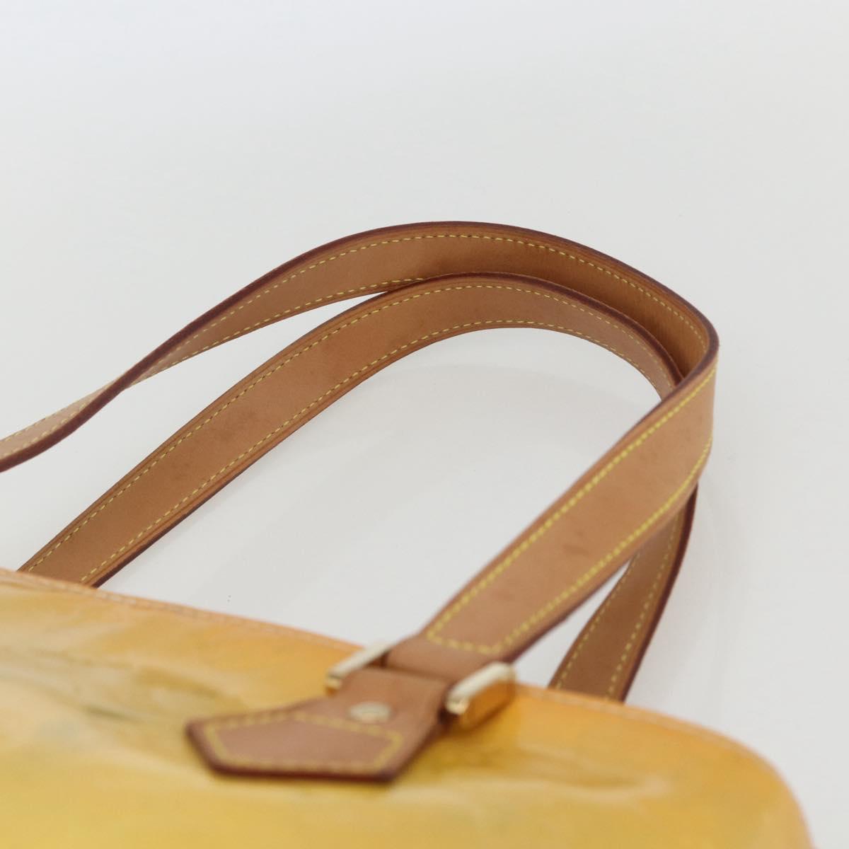 LOUIS VUITTON Monogram Vernis Houston Hand Bag Gris M91053 LV Auth th6551