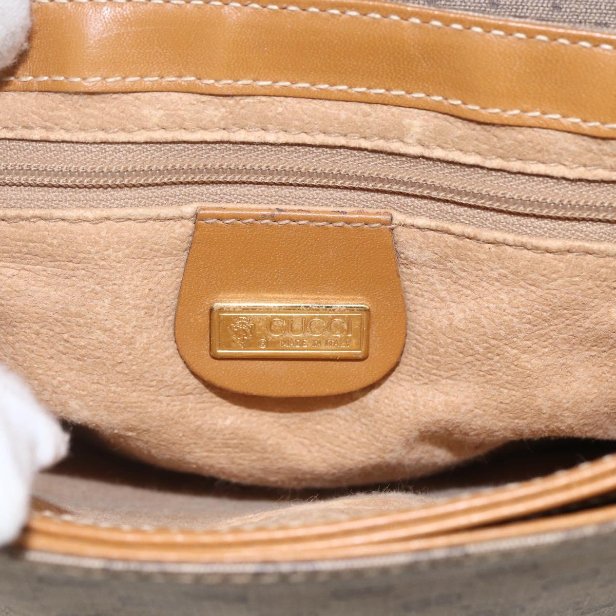 GUCCI Micro GG Supreme Shoulder Bag PVC Beige Gold 007 56 0087 Auth th6555