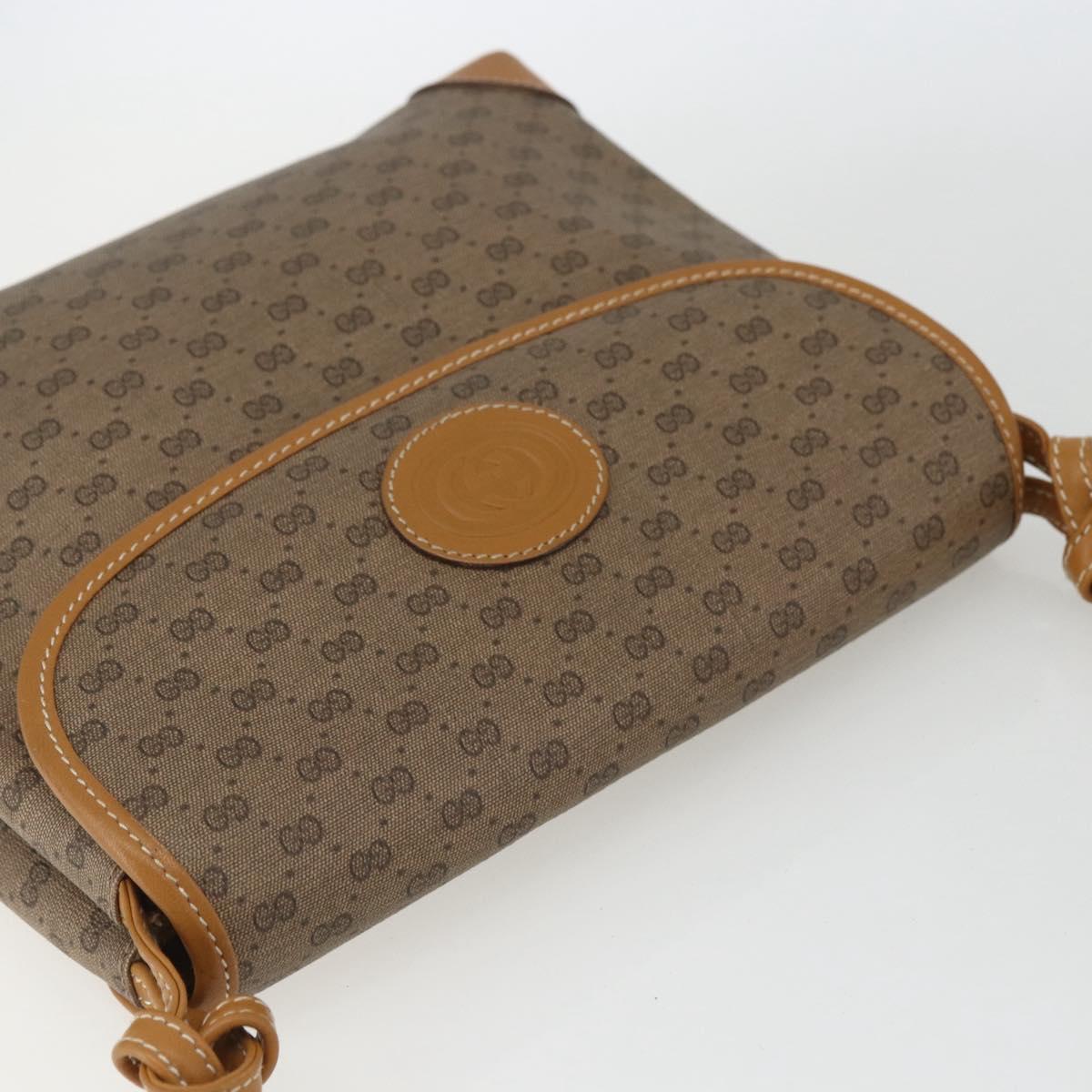 GUCCI Micro GG Supreme Shoulder Bag PVC Beige Gold 007 56 0087 Auth th6555