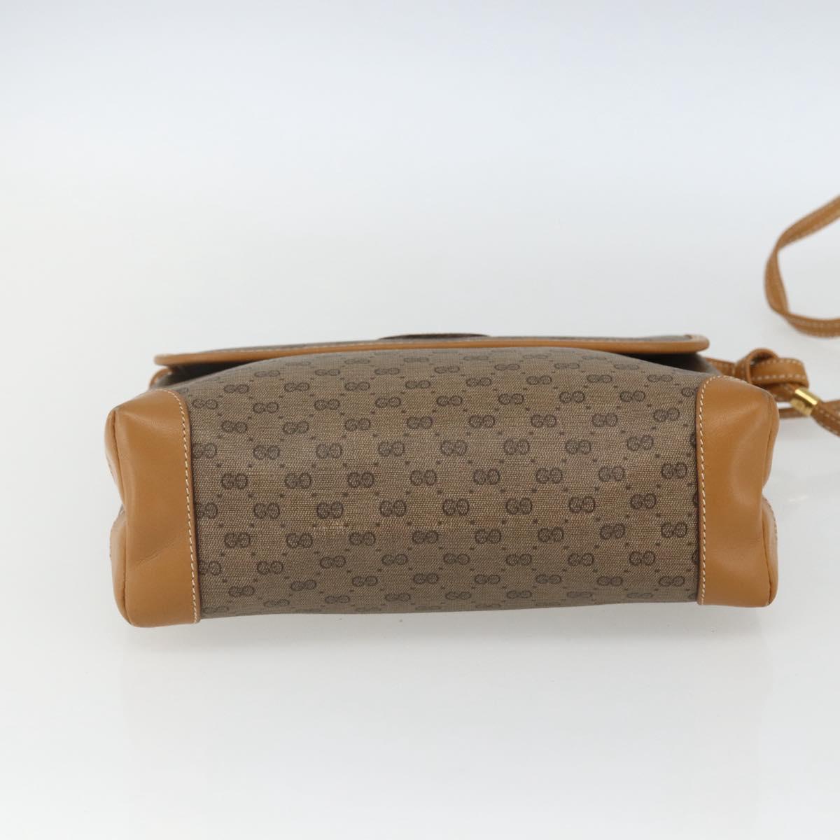 GUCCI Micro GG Supreme Shoulder Bag PVC Beige Gold 007 56 0087 Auth th6555