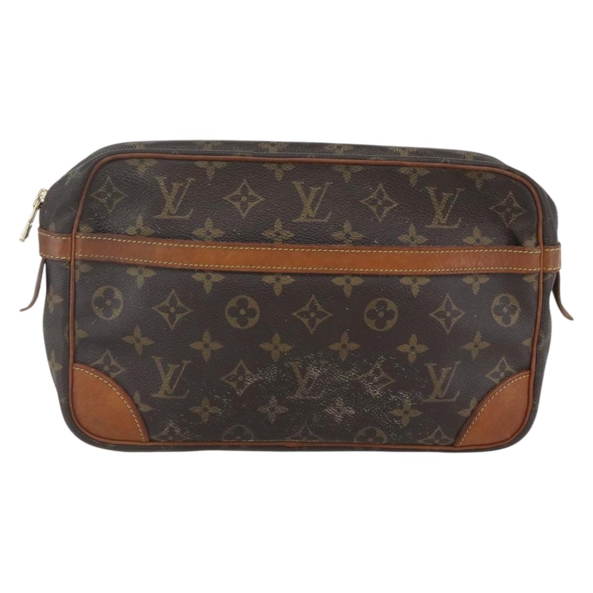 LOUIS VUITTON Monogram Compiegne 28 Clutch Bag M51845 LV Auth th6565